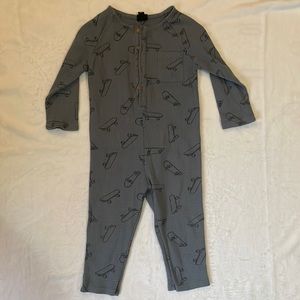Toddler One piece pajamas - blue/grey color - size 3T